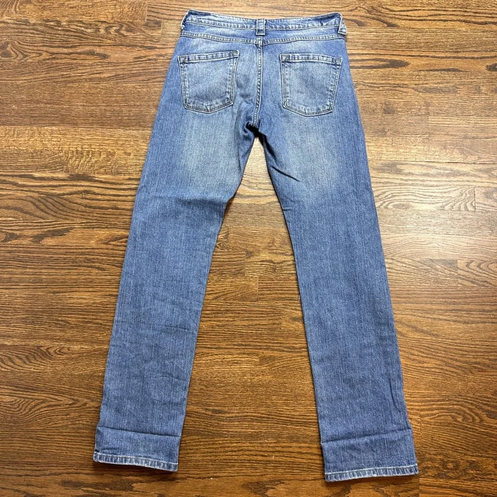 Garnet‎ Hill Womens 2 Straight Leg Jeans Medium Wash Blue Denim